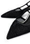 Women's Genuine Leather Black Heeled Shoes - 3