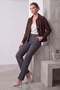 Brown Suede Women's Genuine Leather Classic Collar Buttoned Jacket - 3