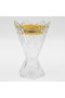 Elegant Crystal Glass Incense Burner with Gold Rim — 17 cm