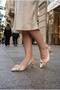 11003 Nubuck Bow Detailed Open Back 5 cm Heeled Women's Shoes - 2
