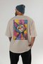 41 Cats for the Sake of Cat Love Printed Beige Oversize T-Shirt 100% Cotton Unisex Cat Lover Premium Design - 4