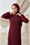 Ruffle Detailed Tunic 0553-04 Claret Red - 2