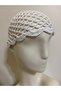 Hair Accessory Beach Accessory White Crochet Yarn Bandana Cap Hat - 2