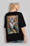 76 Cats for the Sake of Cats Printed Black Oversize T-Shirt 100% Cotton Unisex Cat Lover Premium Design - 4