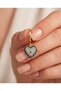 Nazarielle Nazar Beaded Heart Dangle Hoop Steel Earrings - 3