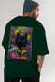 For the Love of Cats 51 Cat Printed Green Oversize T-Shirt 100% Cotton Unisex Cat Lover Premium Design - 7
