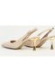 Comfortable Women's Heeled Shoes with Stone Detail - 2