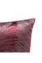 Burgundy Leaf Patterned Decorative Throw Pillow Cover Velvet Modern Design - 4