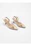 Beige Pointed Toe Thin Heel Mesh Women's Shoes - 4