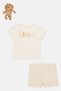 Toddlers Boy 3 Pcs Graphic Print T-Shirt And Shorts With Soft Toy Set, Multicolor - 2