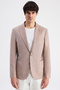 Ds Damat Slim Fit Dusty Rose Plain Fabric Jacket