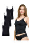 Women's Organic Cotton 3-Piece Basic Undershirt with String Straps