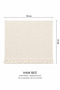 Ruffled Raw Fabric Sofa Cover Single Armchair and Sofa Protector Cream 90 cm X 110 cm - 6