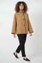 Women's High Collar Embroidered Edge Detailed Cotton Mustard Jacket - 3
