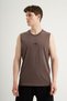 - Cotton Men's Sports Tank Top Brown