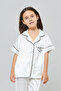 Girls Striped Short Sleeve Shirt and Pyjama Set - 2