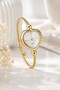 Calben Gold Heart Case Women's Wristwatch – Elegant Gold Color Steel Band Minimal Analog Women's Watch