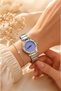 Novara Silver Women's Wristwatch – Modern Vintage Analog Watch with Lilac Dial and Roman Numerals on Steel Band - 5