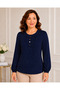 Women's Middle Age and Above Polka Dot Patterned Elastic Sleeves Combed Cotton Mother Blouse 1603