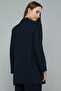 Solid Oversized Single-Breasted Blazer - 6