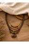 Handmade Bohemian Natural Stone Detailed Layered Ethnic Necklace Original Design Women's Necklace - 4