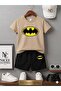 Summer Children's T-Shirt Shorts Unisex (Batman Print)