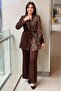 Sequin Embroidered Jacket Pants Evening Dress Set