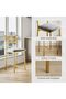 Bar Stools Set of 2, Upholstered Bar Chairs with Gold, Thick Cushion, Counter Height Barstools for Kitchen Island Apartment Counter Bar - 4