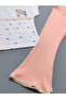 Girl's Cat Printed Short Sleeve Set Single Jersey Combed Cotton T-Shirt Cotton Report Spanish Leggings 2-6 Years Old - 3