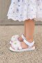 Girl's Stoned Comfortable Sole Daily Sandals & Slippers Model White - 2