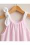 Girl's Butterfly Embroidered Summer Muslin Dress - 4