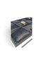 12-Watch Tray Watch Organizer Black with Black Cushions Silver Patterned - 5