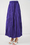 Women's Long Crinkled Skirt 1472 - Purple - 4