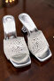 Women's Heeled Slippers. Transparent Heeled Slippers - 4