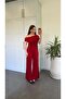 Madonna Collar Suit Red