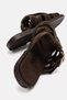Women's Buckle-Strapped Closed-Front Pin-Strapped Slippers Brown - 4