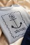 Baby and Child 3-Piece Marine Set - Anchor Printed Cotton T-Shirt, Linen-Look Shorts and Bucket Hat Set - 4