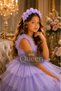 Lilac Purple Floral Pearl Embellished Crown Henna Engagement Bridesmaid Special Occasion Women's Children's Crown - 2