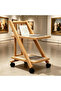 2&3 Tier Z-Shaped Bamboo Serving Cart with Lockable Wheels, Foldable Mobile Side Table, Multipurpose Utility Trolley for Arabic Tea, Restaurant, Hotel & UAE Home Decor - 7