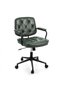 Ergonomic Single Chair for Living Room - Mid Backrest, Adjustable Height, 360° Swivel Chair, Padded Armrests, Silent Casters, PU Leather Upholstery - Modern and Comfortable for Office