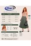 Pleated Midi Skirt High Waist Elastic Casual & Stylish Women's Skirt - 6
