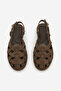 Women's Genuine Leather Striped Back-Strap Casual Sandals Zagolin Brown Suede - 6