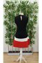 Women's Zero Sleeve Semi Turtleneck Stripe Detailed Imported Crepe Dress - 8