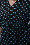 Batwing Sleeve V-Neck Polka Dot Patterned Mini Dress with Waist Tie Detail - 8