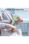 Mini Portable Hand Fan Rechargeable USB Fan with LED Light, Foldable Handheld Cooling Fan, 3 Speed - 8