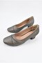 9640 Nur Stone Detailed Comfortable 5 cm Low Heeled Women's Shoes - 7