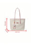 Fashionable Women's Multi-Functional Large Capacity Shoulder Bag, New Canvas Handbag, Stylish Design, Suitable for School, Commuting, Shopping), Pink, Office - 8