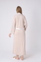 New Season Mink Ecru Shawl Collar Short Sleeve Patterned Design Summer Buttoned Full Length Maternity Maternity Dressing Gown Nightgown Set of 2 - 6