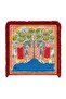 Two Zebras under the Tree Patterned Fringed Throw Pillow Cover - Colorful Pillowcase with Red Tassels - 7