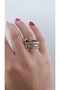 Set of 4 Enameled Design Rings